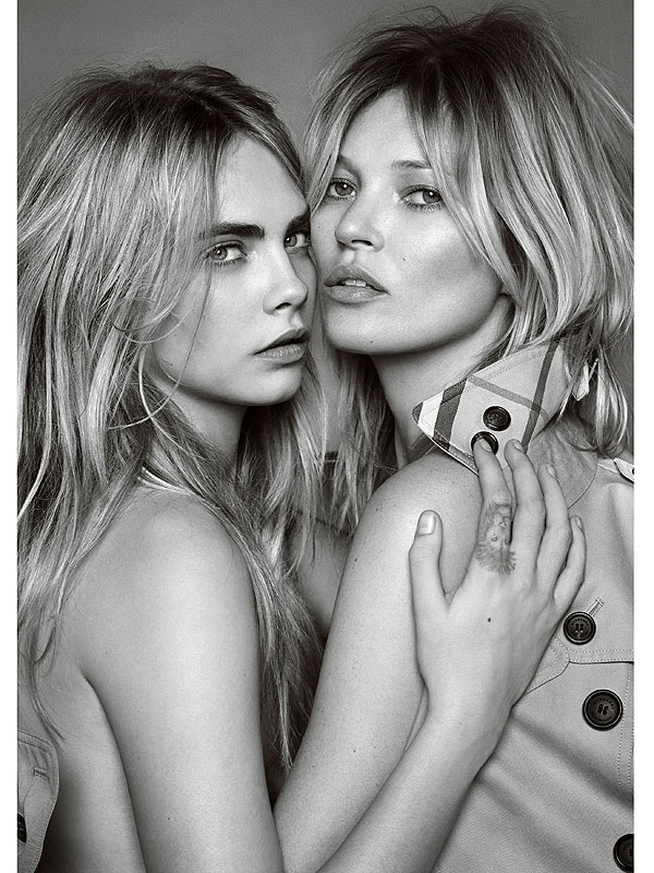 Cara Delevingne and Kate Moss Burberry Campaign