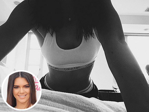 Kendall Jenner Strips Down To Her Calvins Proves She S Having The