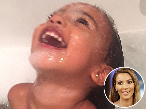 Kim Kardashian North bubble bath