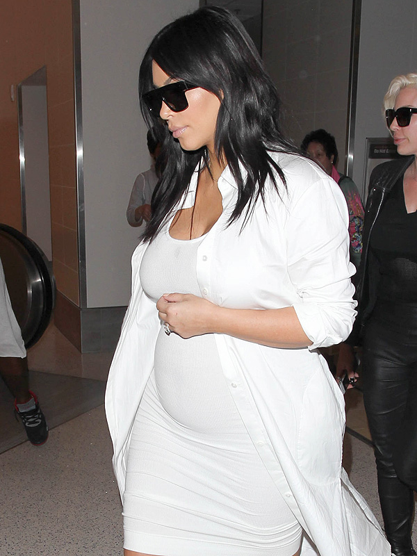 Pregnant Kim Kardashian West Hits New Orleans In White Dress Gvk Bauer Griffin Gc Images