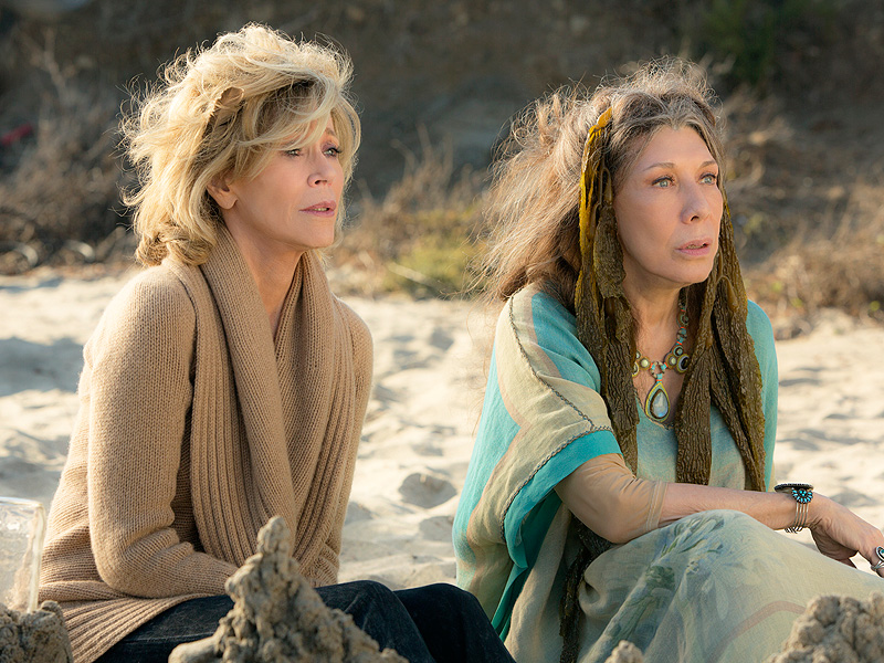 Jane Fonda and Lily Tomlin in Grace and Frankie on Netflix Photo