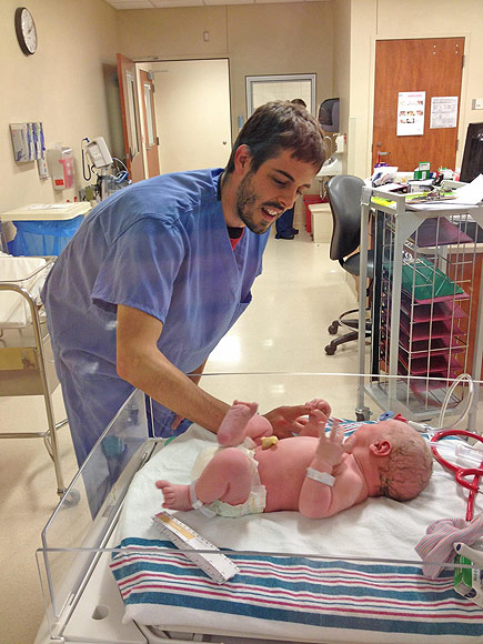 Derick Dillard and baby Israel David