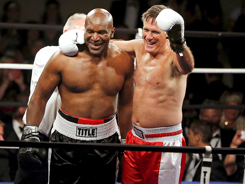 Mitt Romney Fights Evander Holyfield in Amusing Charity Boxing Match