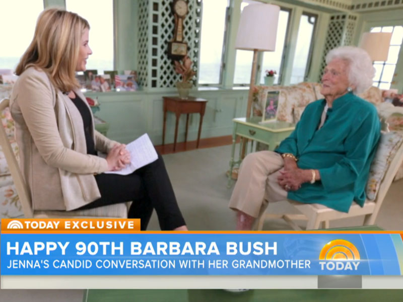 Barbara Bush Talks Turning 90 in Interview with the Today Show