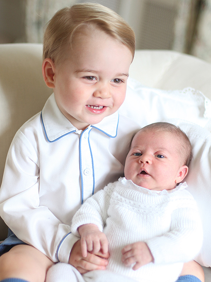 A Kiss from Prince George to Princess Charlotte! See All 4 Delicious Portraits of the Royal Siblings (PHOTOS)| The British Royals, The Royals, Prince George, Princess Charlotte