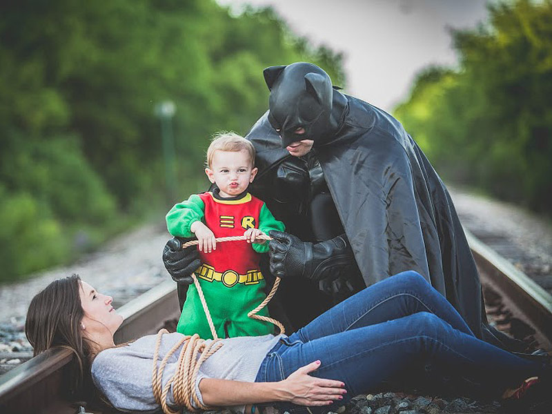 Family Receives Death Threats After Batman-Themed Photo Shoot on Railroad Tracks