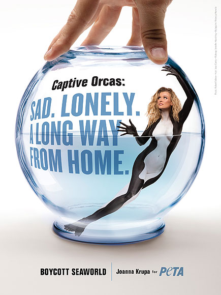 Joanna Krupa Paints Her Body for Anti-Seaworld PETA Ads| Animals & Pets, The Real Housewives of Miami, Bodywatch