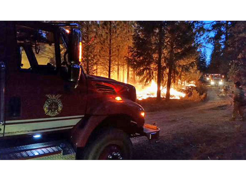 Northern California Wildfire Leaves Four Firefighters Injured