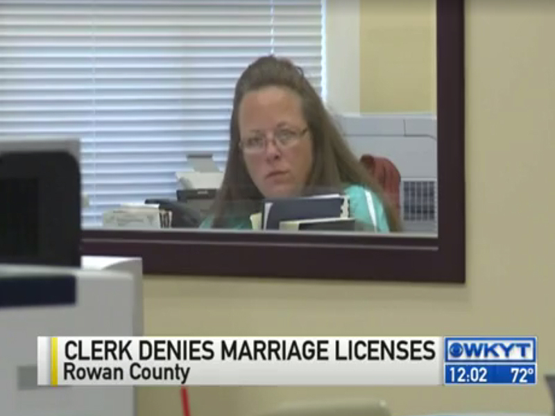 Kim Davis Married Four Times Refuses To Issue Same Sex Marriage 7736