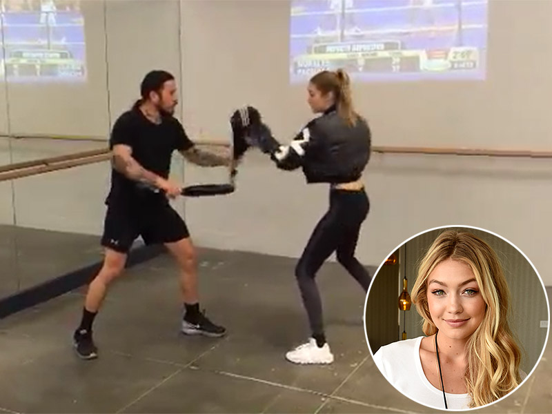 Gigi Hadid boxing