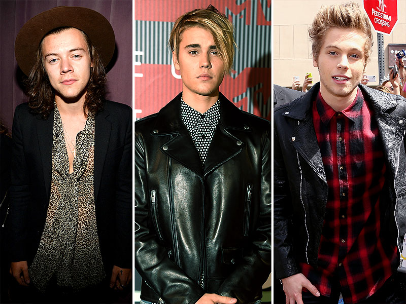 Harry Styles Justin Bieber Luke Hemmings Yahoo Most Fashionable Female Celebrities 2015