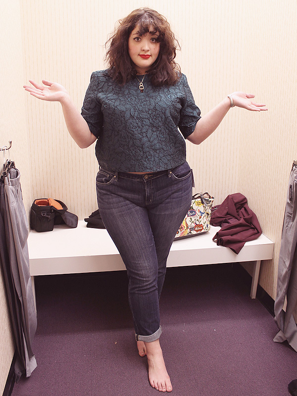 plus-size blogger denim shopping