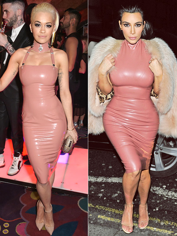 Kim Kardashian latex dress 2015