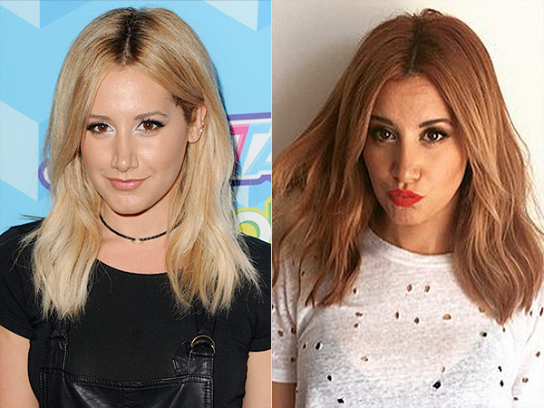 Actress Ashley Tisdale arrives at Just Jared's Su