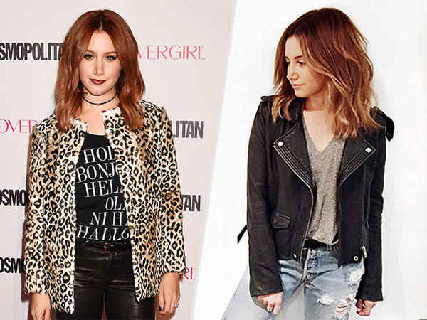 Ashley Tisdale dyes hair brown