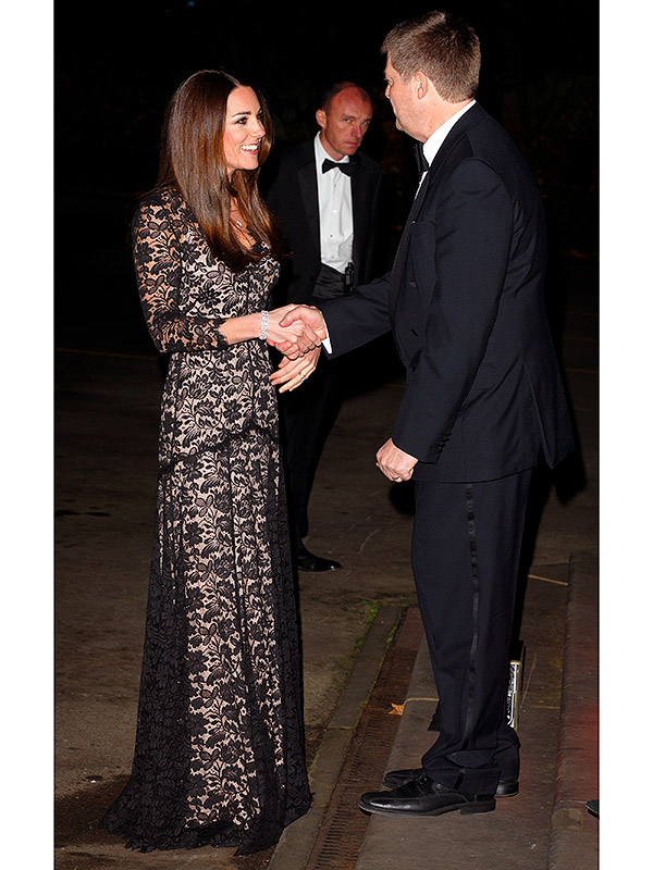 Kate Middleton black lace Alice Temperly