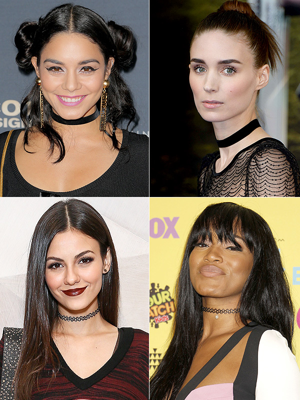 90s chokers Vanessa Hudgens Naomi Campbell Rooney Mara Victoria Justice