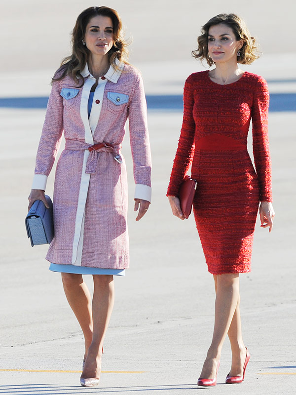 Queen Letizia meets Queen Rania