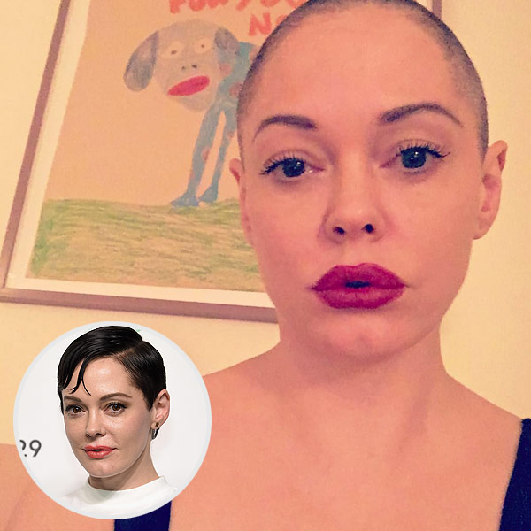 Rose McGowan Shaved Head Haircut Instagram