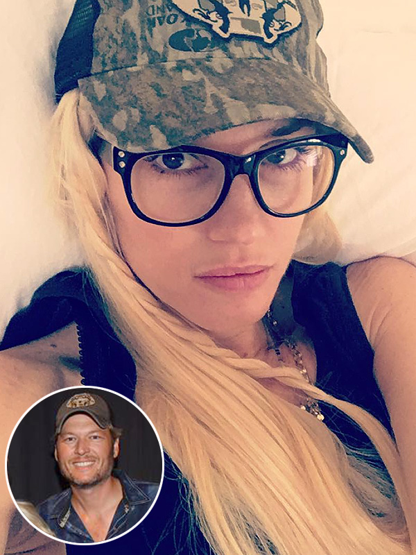 Gwen Stefani Blake Shelton Instagram Camo Hat