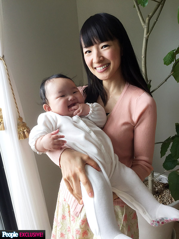 Marie Kondo and baby