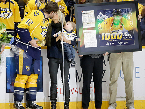 Carrie Underwood, Mike Fisher and Son