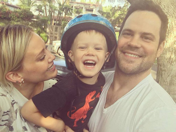 Hillary Duff with Mike Comrie and Luca