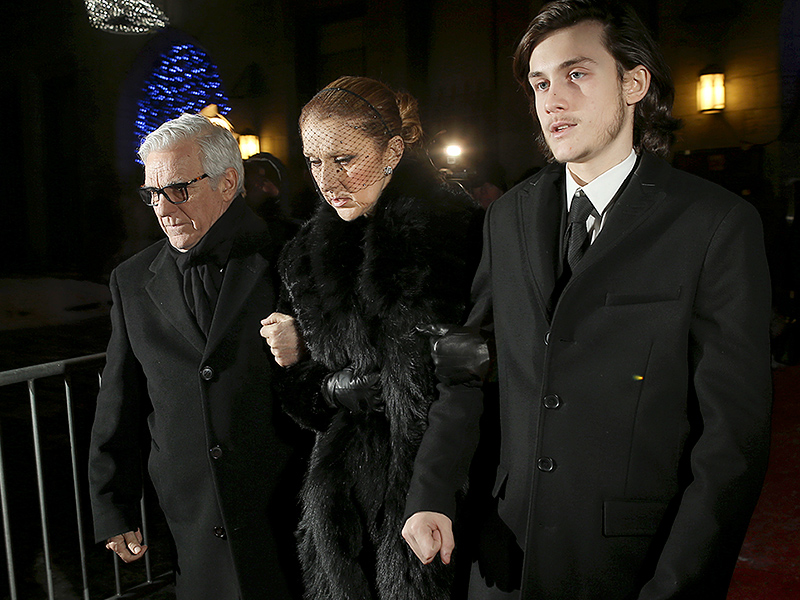 Céline Dion Clings to Her Son as She Leaves Open-Casket Visitation for Husband René Angélil| Death, Celine Dion, Rene Angelil