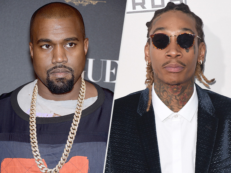 Kanye West and Wiz Khalifa Spark Twitter Feud: 'You Let a Stripper Trap You,' Tweets West| Scandals & Feuds, Amber Rose, Kanye West, Kim Kardashian, Wiz Khalifa