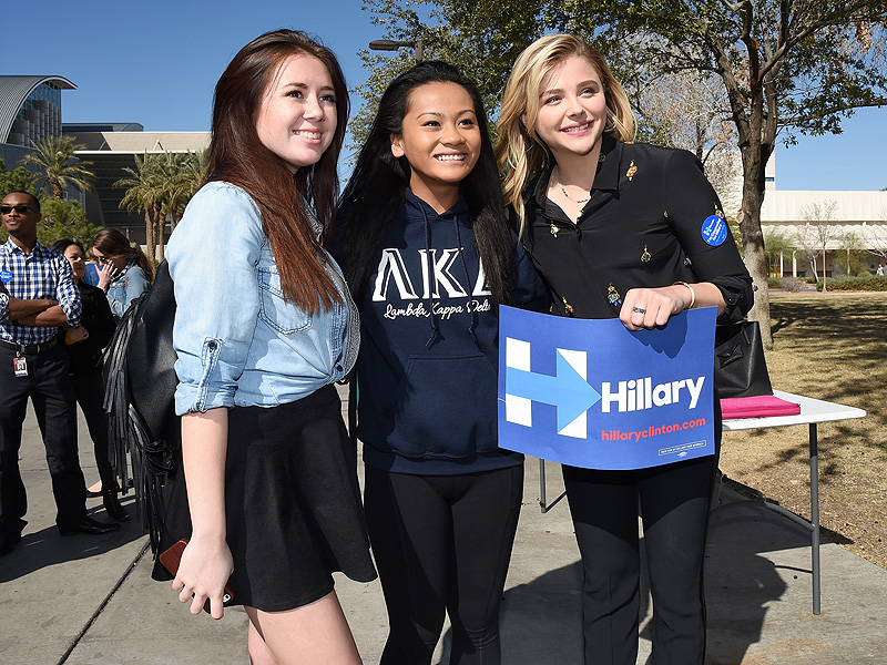 Chloe Grace Moretz Says Young Women Are 'Afraid' to Vote Hillary Clinton as She Stumps for Presidential Hopeful in Nevada| 2016 Presidential Elections, Presidential Elections, Chloe Grace Moretz, Hillary Rodham Clinton