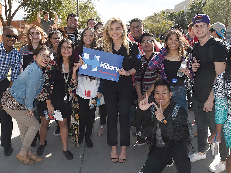 Chloe Grace Moretz Says Young Women Are 'Afraid' to Vote Hillary Clinton as She Stumps for Presidential Hopeful in Nevada| 2016 Presidential Elections, Presidential Elections, Chloe Grace Moretz, Hillary Rodham Clinton