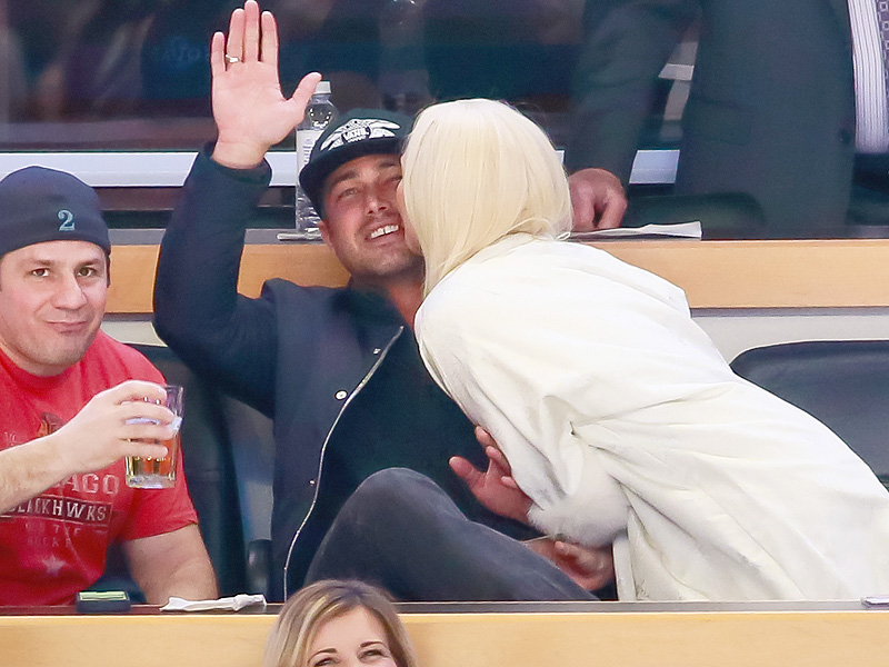 Lady Gaga Smooches Up Fiancé Taylor Kinney for the Kiss Cam at a Hockey Game| People Scoop, Music News, Lady Gaga, Taylor Kinney