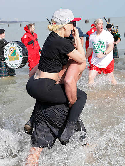 Lady Gaga and Taylor Kinney Take the Polar Bear Plunge for the Second Year in a Row| Music News, Lady Gaga, Taylor Kinney