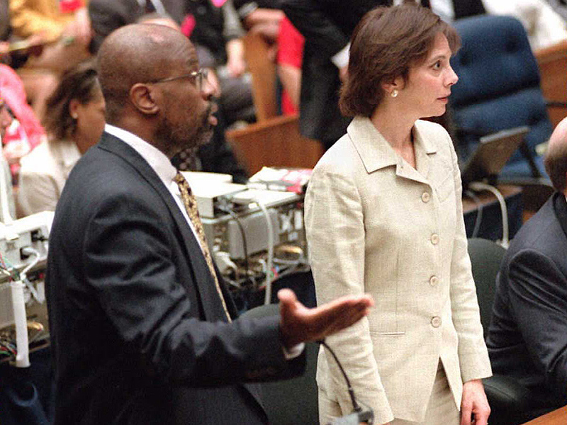 Marcia Clark Plays Coy About Rumored Relationship with Colleague Chris Darden During O.J. Simpson Trial| Couples, OJ Simpson Trial, The Ellen DeGeneres Show, People Picks, TV News, Christopher Darden, Ellen DeGeneres, Marcia Clark, O.J. Simpson