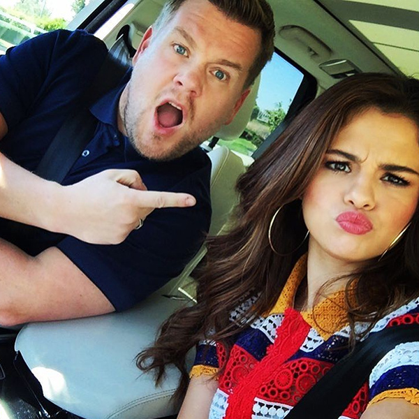 Selena Gomez en Capool Karaoke: Charlas de Citas y Cubre Taylor Swift| Finales de Los Late Show con James Corden, James Corden, Selena Gomez