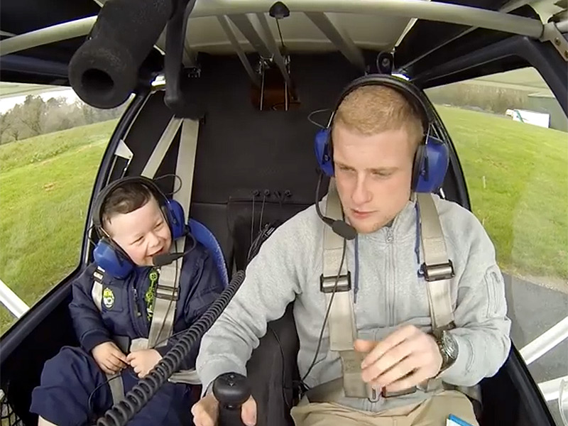 See the Touching Moment a Pilot Flies His Little Brother with Williams Syndrome in a Helicopter for the First Time| Medical Conditions, Real People Stories, The Daily Smile