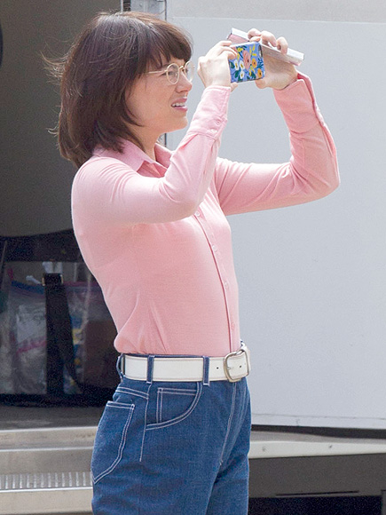 Emma Stone Looks Unrecognizable as Billie Jean King on the Set of Battle of the Sexes| Movie News, Billie Jean King, Bobby Riggs, Emma Stone, Steve Carell
