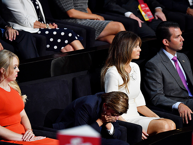 Lookalike Barron Trump Yawns His Way Through Father Donald Trump's RNC Speech : People.com