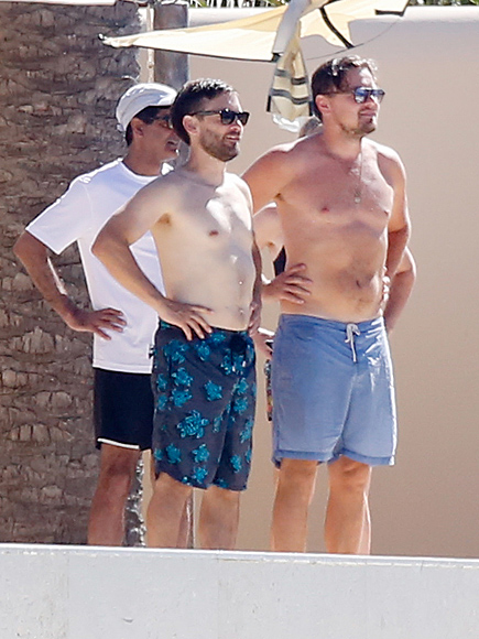 Leonardo DiCaprio and New Flame Nina Agdal Party with Tobey Maguire on a Yacht in Ibiza| Leonardo DiCaprio, Tobey Maguire