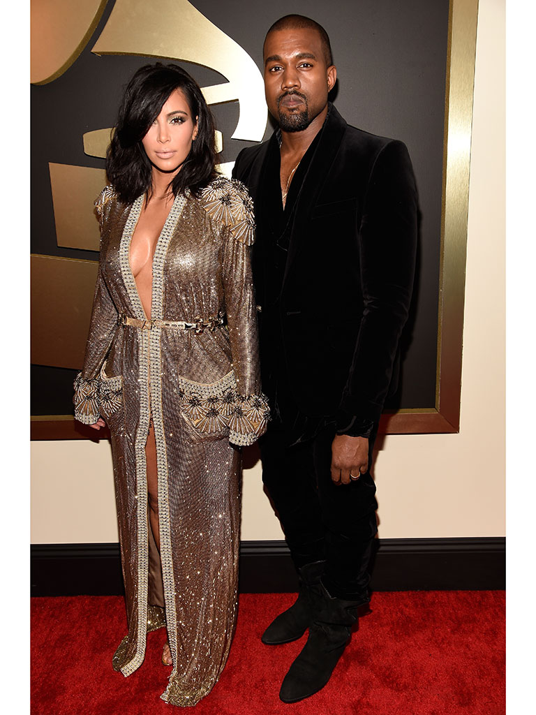 Kanye West and Kim Kardashian Grammys