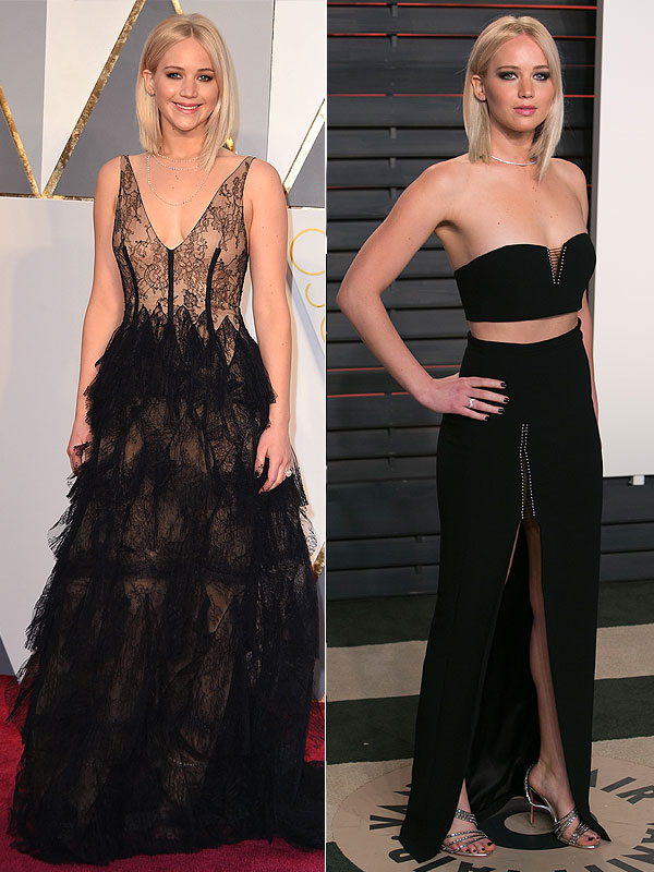Jennifer Lawrence Oscars 2016 Vanity Fair after party red carpet