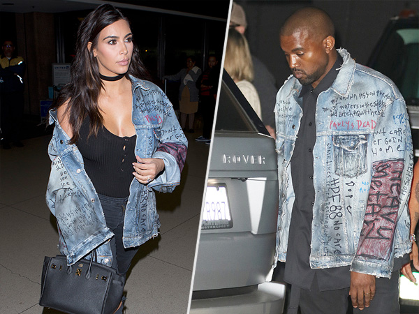 Kim Kardashian Kanye West jean jacket