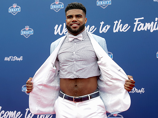 Ezekiel Elliott NFL Draft crop top suit