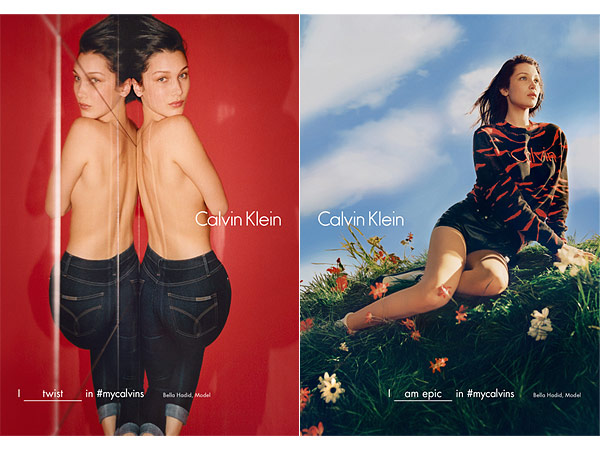 Bella Hadid Calvin Klein Fall 2016 Campaign