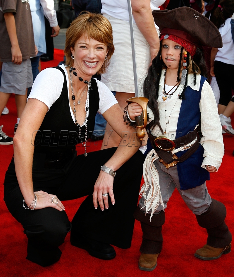 Actress Lauren Holly 43 poses with her son George 4 at the premiere of 