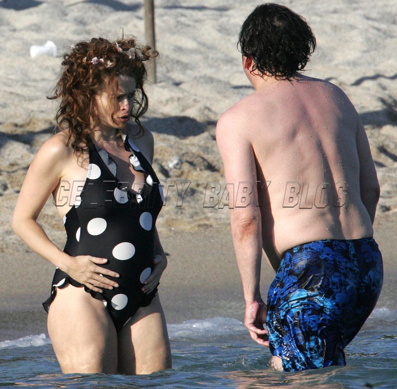 rounded belly on Saturday in Italy was actress Helena Bonham Carter 41