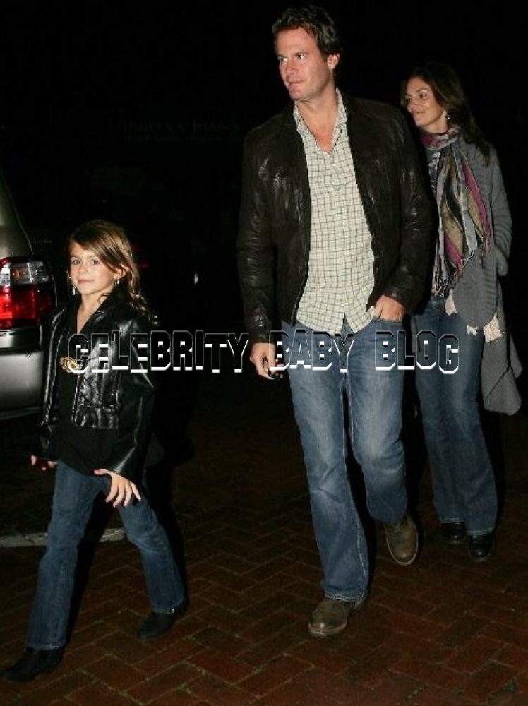 Model Cindy Crawford, 41, and Rande Gerber, 45, take their children Presley 