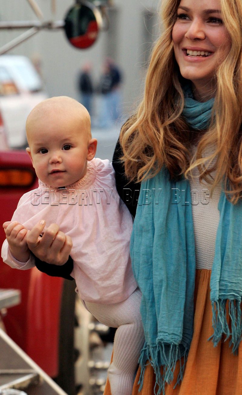 Jacinda Barrett receives a visi...