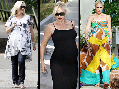 Matching Outfits    Baby on Rocker Mom Gwen S Trendy Pregnancy Style     Moms   Babies     Moms