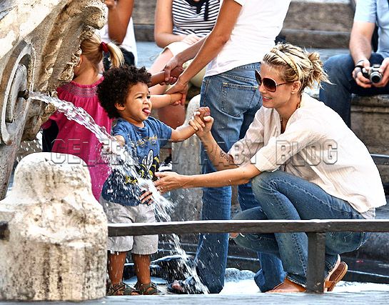 heidi klum seal kids. Heidi Klum, Leni and Johan#39;s